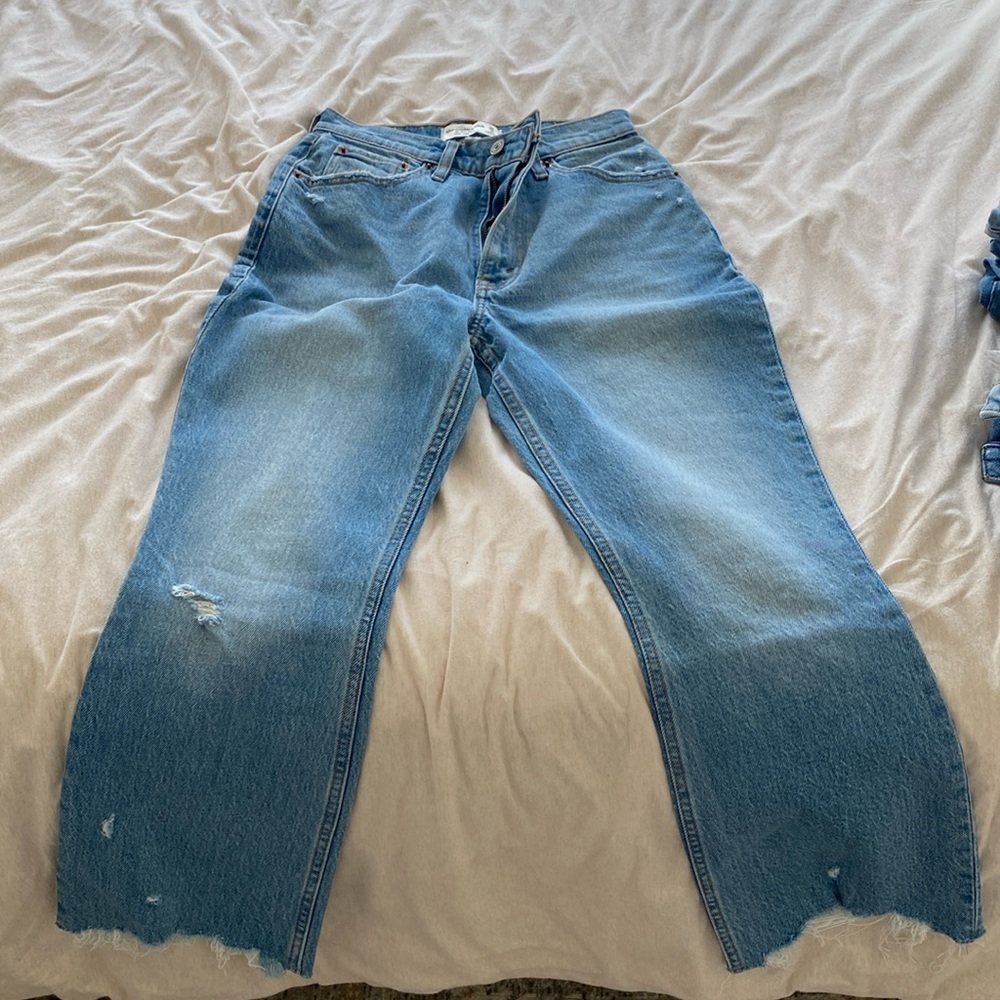 Abercrombie kick flare jeans ultra high rise , curve love